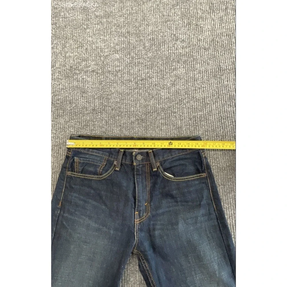 Levi's Men's 505 Regular Fit Straight Leg Jeans Dark Wash Indigo Blue Sz 31x32
